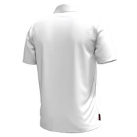 Men's Under Armour White Maryland Terrapins Playoff Chest Stripe Performance Polo