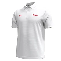 Men's Under Armour White Maryland Terrapins Playoff Chest Stripe Performance Polo