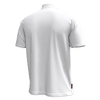 Men's Under Armour White Maryland Terrapins Playoff Chest Stripe Performance Polo