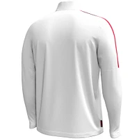 Men's Under Armour White Maryland Terrapins Playoff Performance Quarter-Zip Jacket