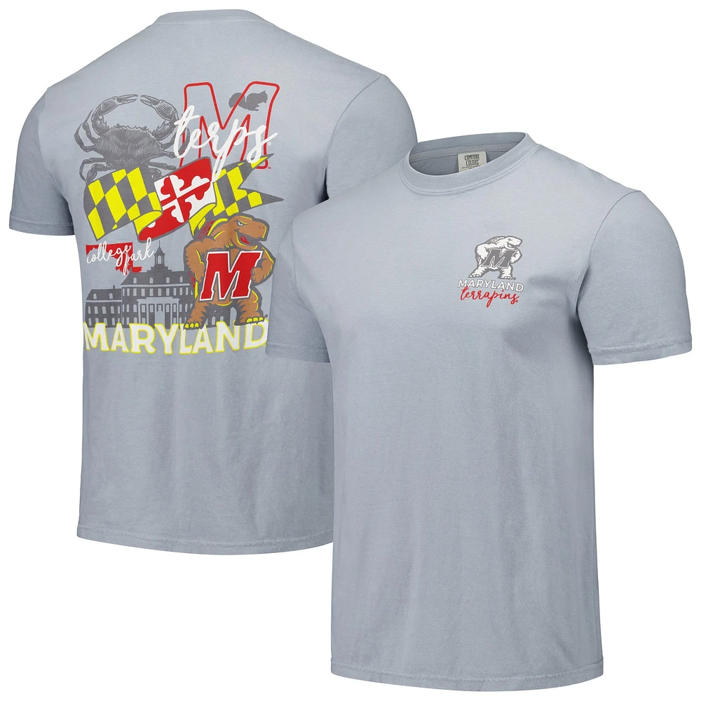 T-shirt unisexe gris Maryland Terrapins Hyper Local Campus éléments drapeau