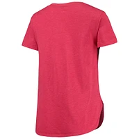 Women's Colosseum Heathered Red Maryland Terrapins PoWered By Title IX T-Shirt