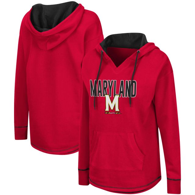 Sweat à capuche tunique rouge Colosseum Maryland Terrapins pour femmes