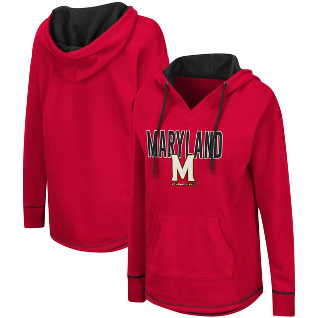 Sweat à capuche tunique rouge Colosseum Maryland Terrapins pour femmes