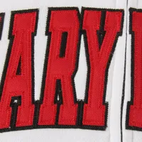 Women's Stadium Athletic White Maryland Terrapins Arched Name Full-Zip Hoodie