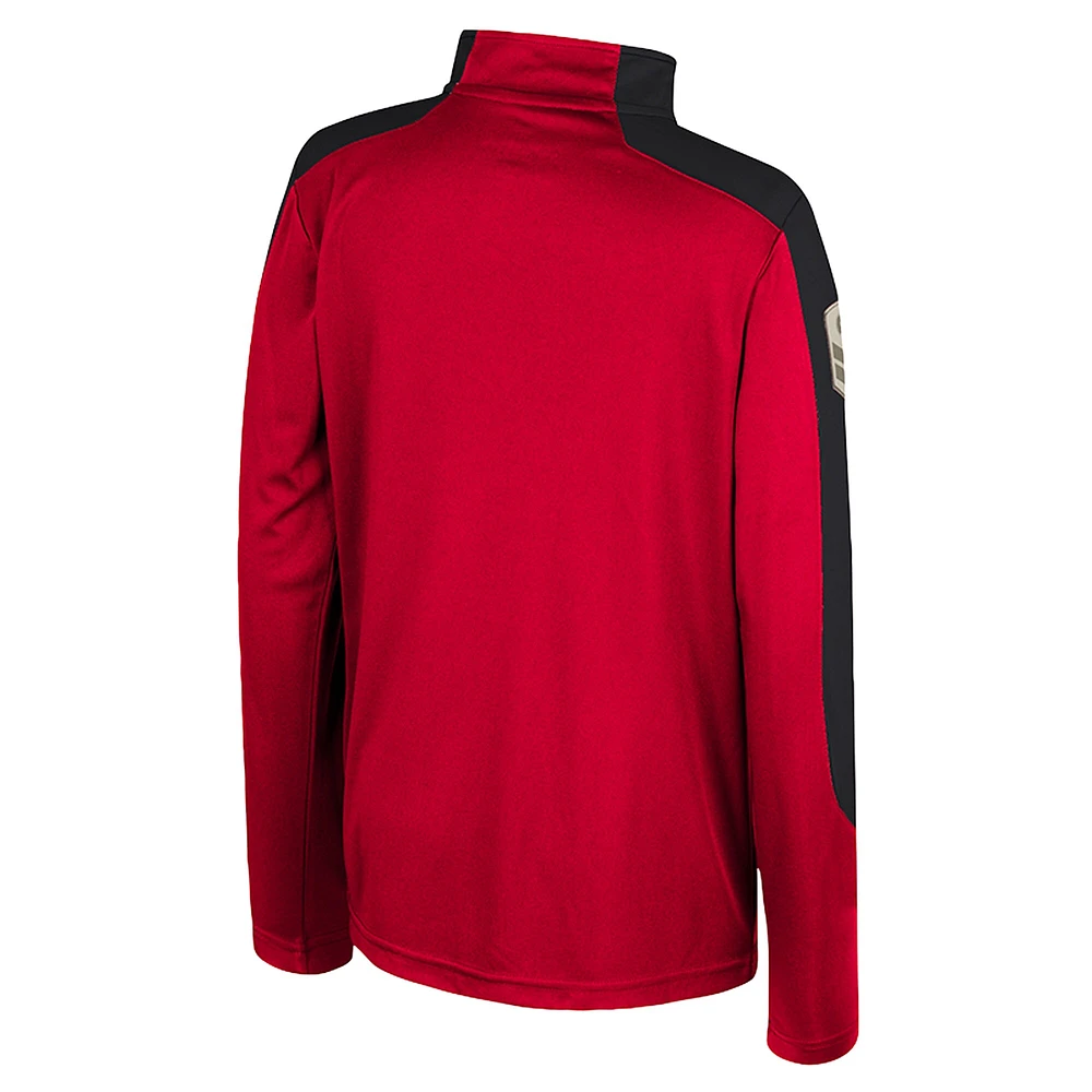 Youth Colosseum  Red Maryland Terrapins OHT Military Appreciation Cyclone Quarter-Zip Windshirt