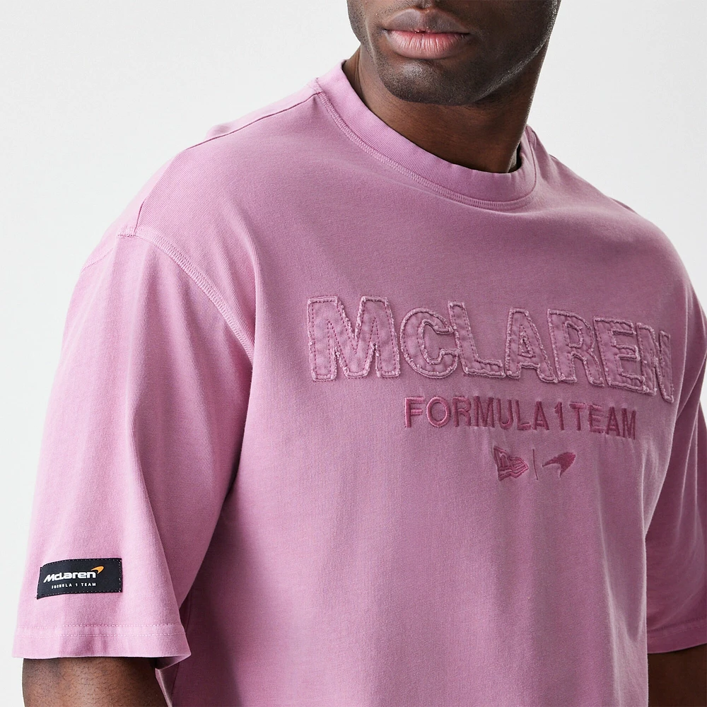 Men's New Era  Pink McLaren F1 Team Acid Washed T-Shirt
