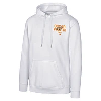Men's Oscar Piastri #81 White McLaren F1 Team Fleece Pullover Hoodie
