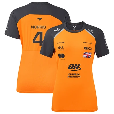 Women's McLaren Lando Norris Orange/Anthracite F1 Team 2025 Replica Driver Set Up T-Shirt