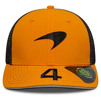 Youth New Era Lando Norris Orange/Anthracite McLaren F1 Team 2025 Replica 9FIFTY Stretch-Snap Trucker Hat