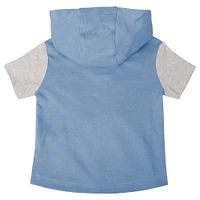 Infant Navy/Light Blue/Gray Memphis Grizzlies Bank Shot Bodysuit, Hoodie T-Shirt & Shorts Set