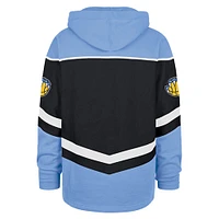 Sweat à capuche surdimensionné lacets en tri-satin pour homme '47 Navy Memphis Grizzlies