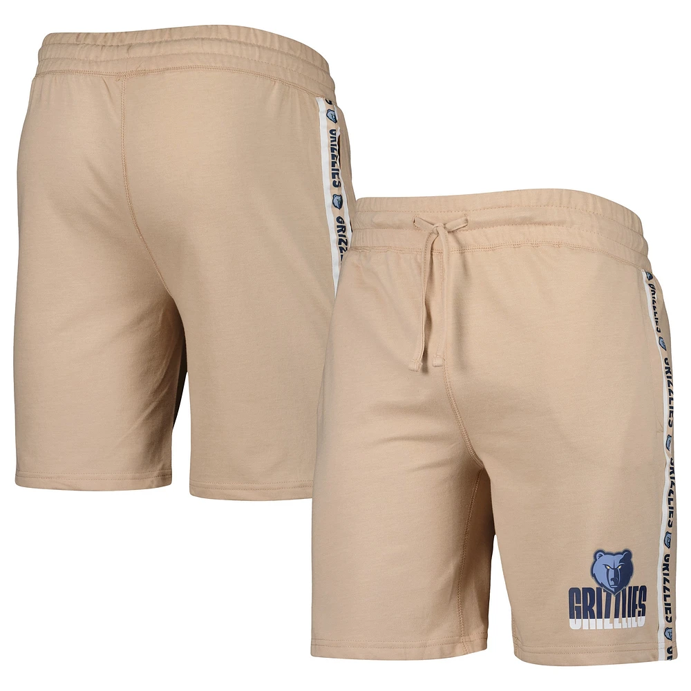 Men's Concepts Sport  Tan Memphis Grizzlies Team Stripe Shorts