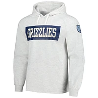 Chandail à capuchon tri-mélange Softhand Raglan Fanatics Ash Memphis Grizzlies pour hommes