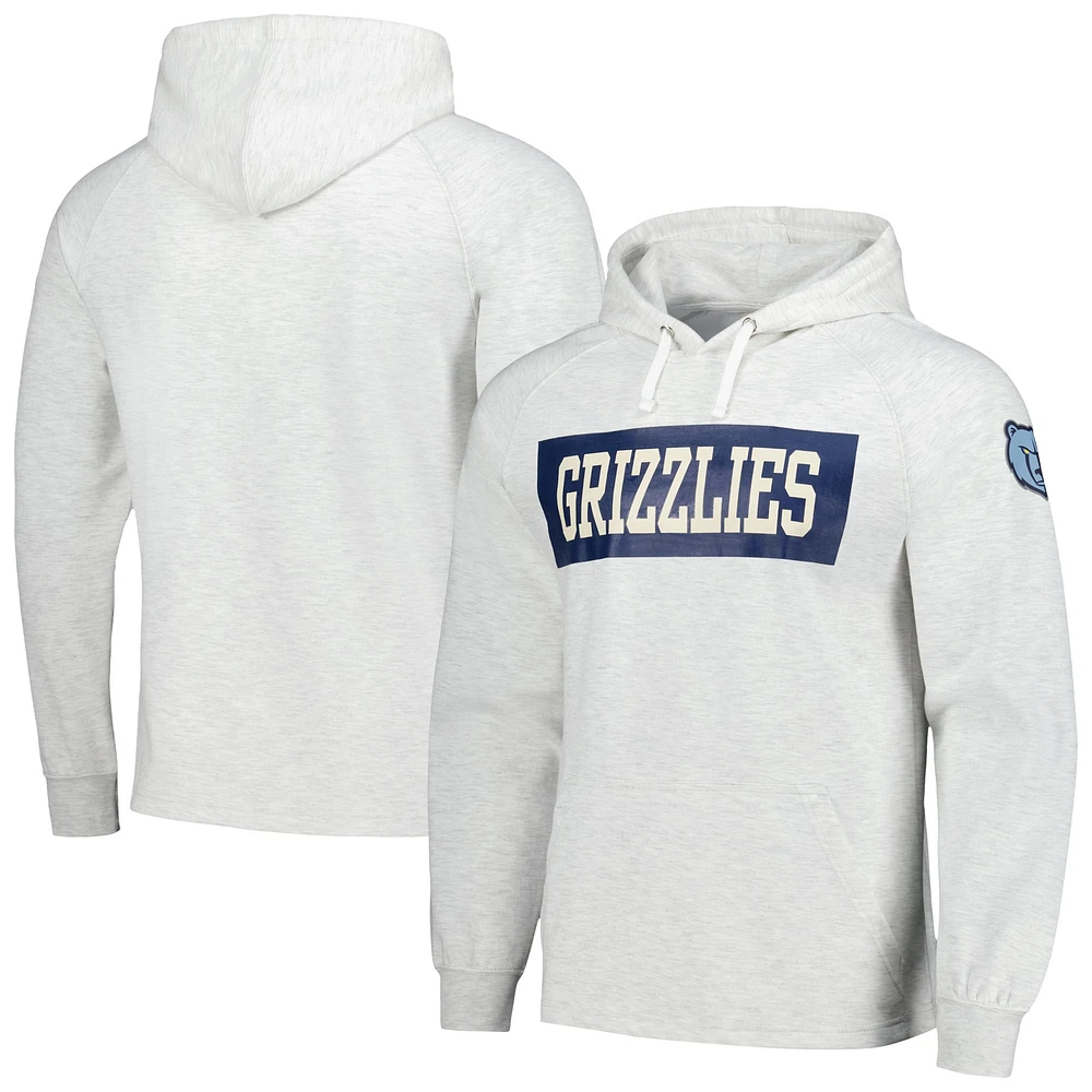 Chandail à capuchon tri-mélange Softhand Raglan Fanatics Ash Memphis Grizzlies pour hommes