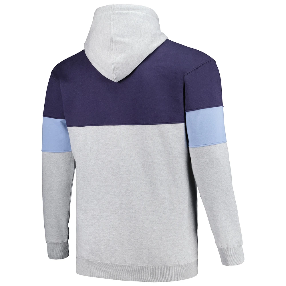 Men's Fanatics Navy/Light Blue Memphis Grizzlies Big & Tall Pullover Hoodie