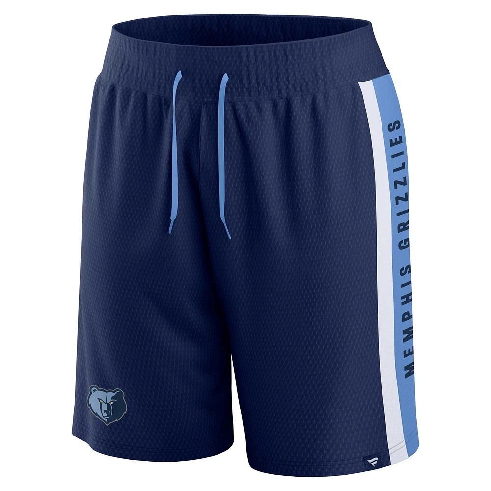 Men's Fanatics Navy Memphis Grizzlies Referee Iconic Mesh Shorts