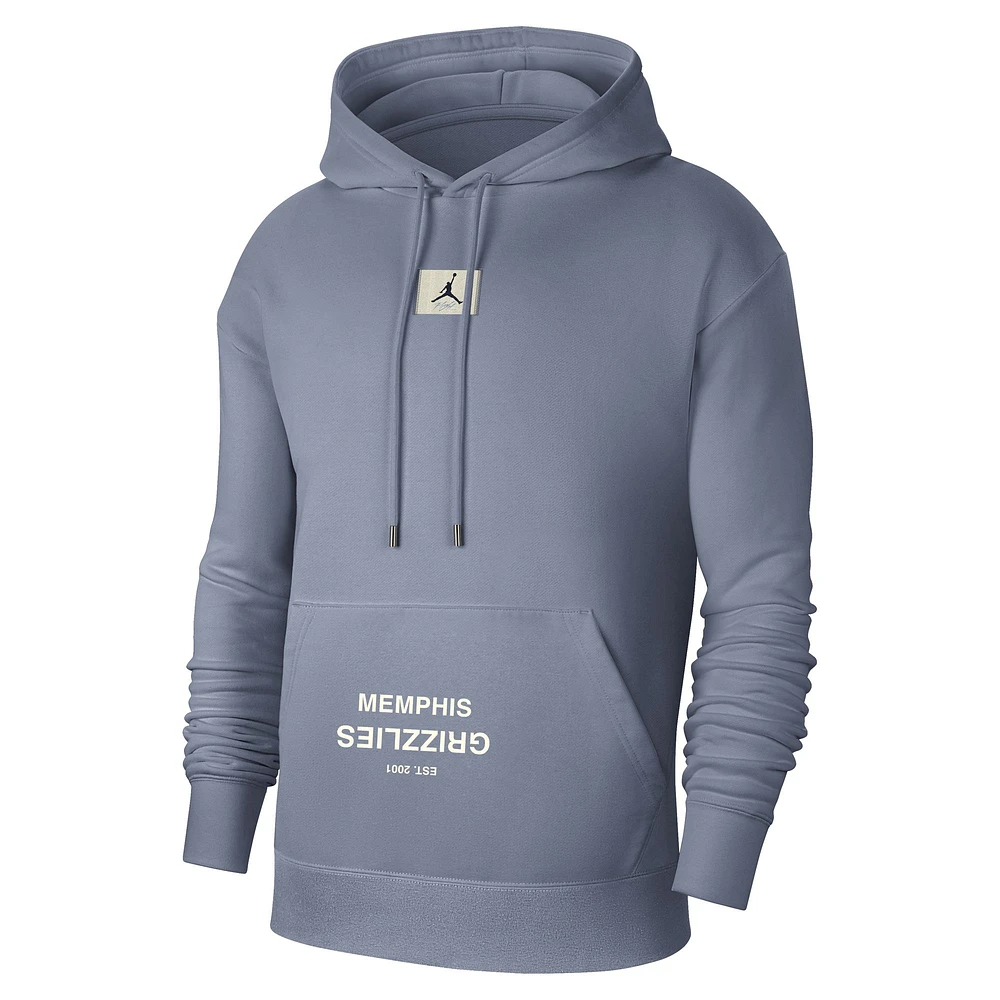 Sweat à capuche Jordan Brand gris Memphis Grizzlies Courtside Statement Edition pour homme