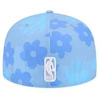Men's New Era Blue Memphis Grizzlies Palm Fronds 2-Tone 59FIFTY Fitted Hat