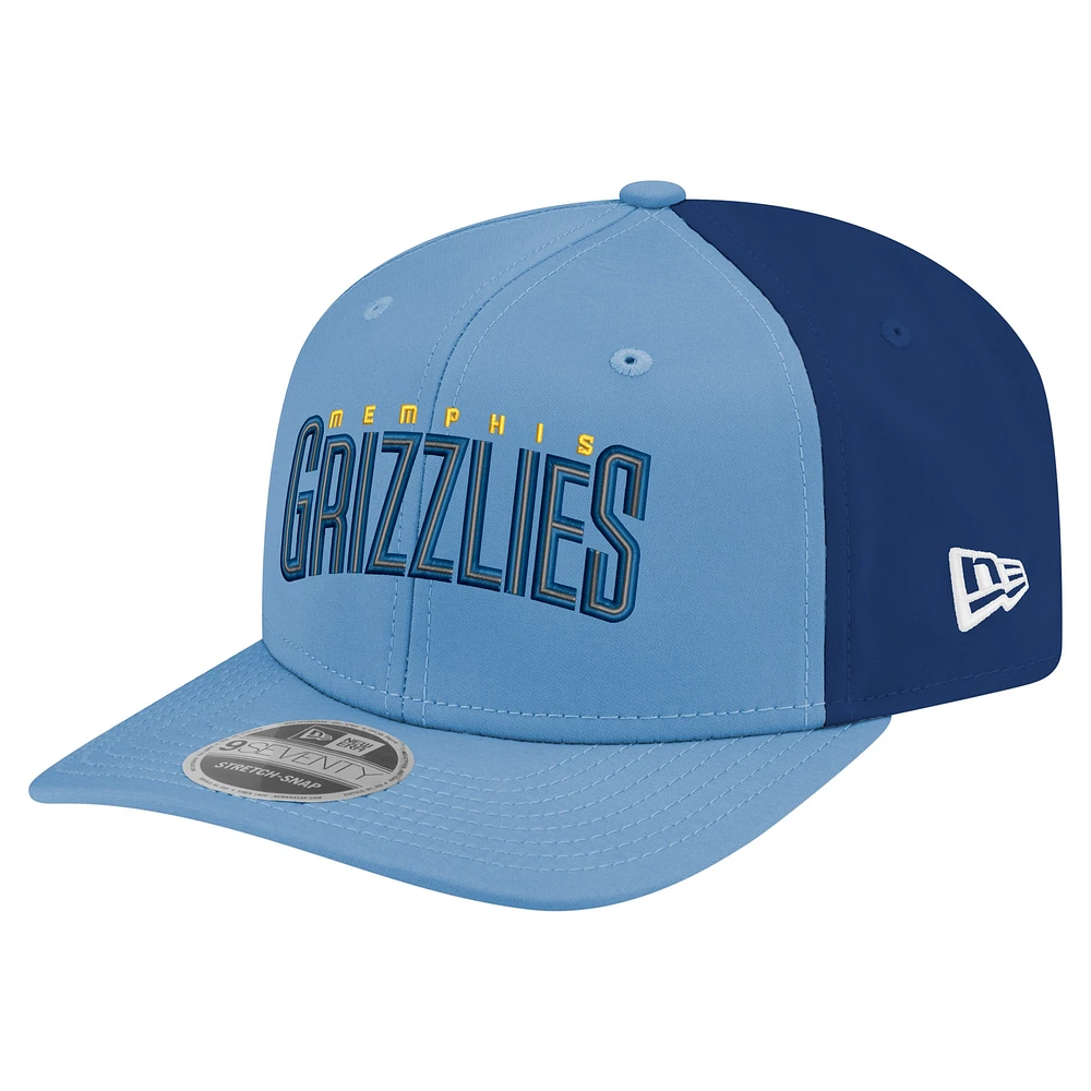 Men's New Era  Light Blue Memphis Grizzlies Statement Edition Jersey Hook 9SEVENTY Stretch-Snap Hat