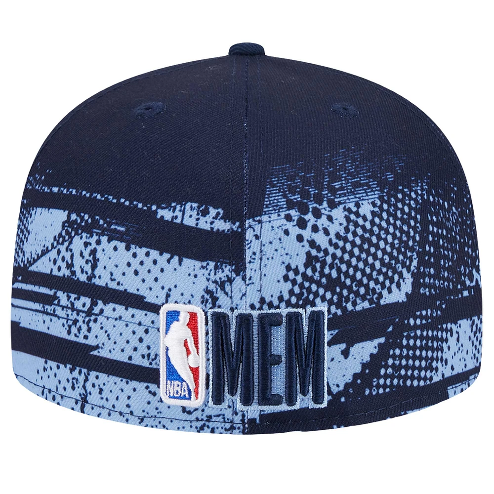 Men's New Era Navy Memphis Grizzlies Tip-Off 59FIFTY Fitted Hat