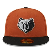 Men's New Era Rust/Black Memphis Grizzlies Two-Tone 59FIFTY Fitted Hat