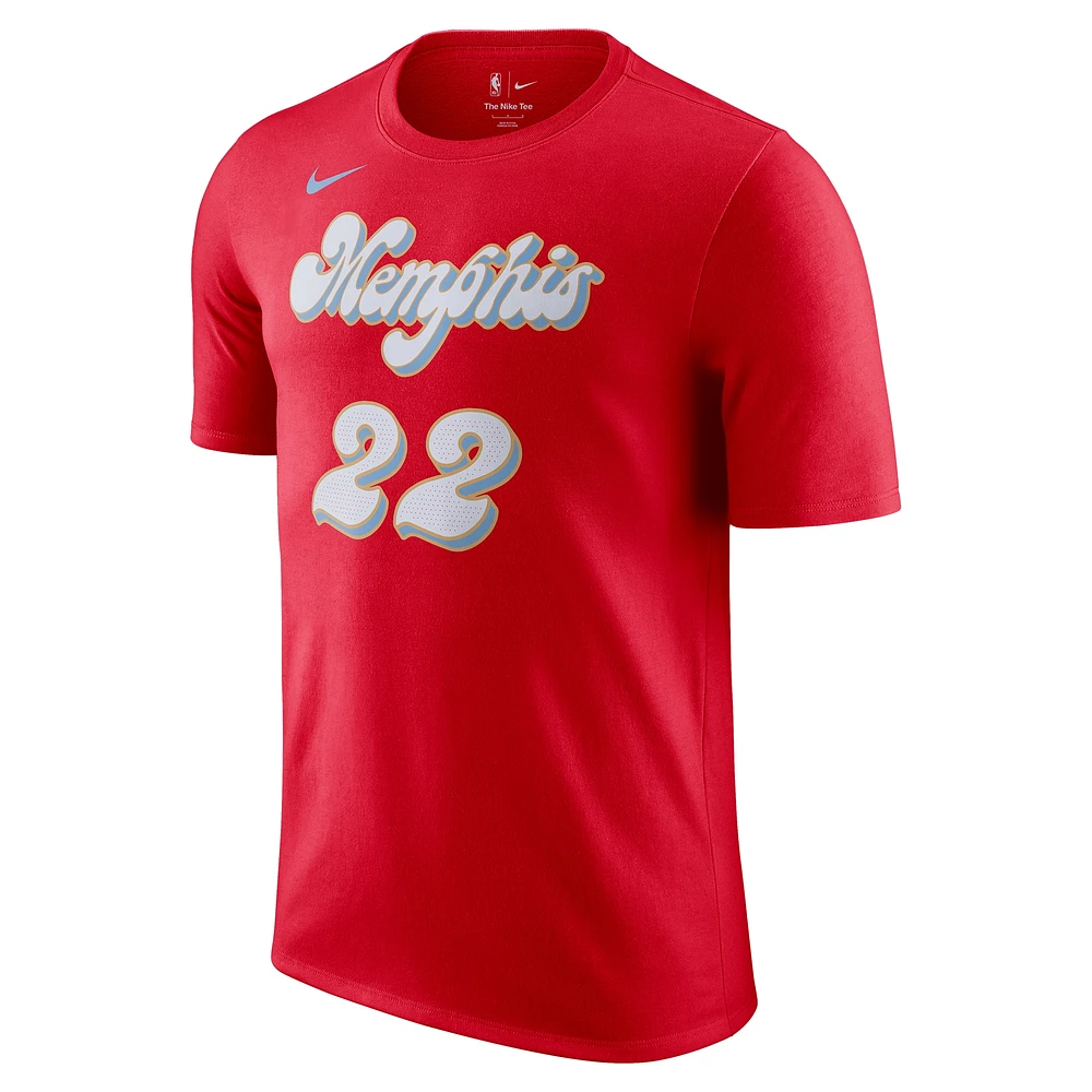 Men's Nike Desmond Bane Red Memphis Grizzlies 2024/25 City Edition Name & Number T-Shirt