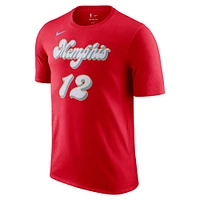 Men's Nike Ja Morant Red Memphis Grizzlies 2024/25 City Edition Name & Number T-Shirt