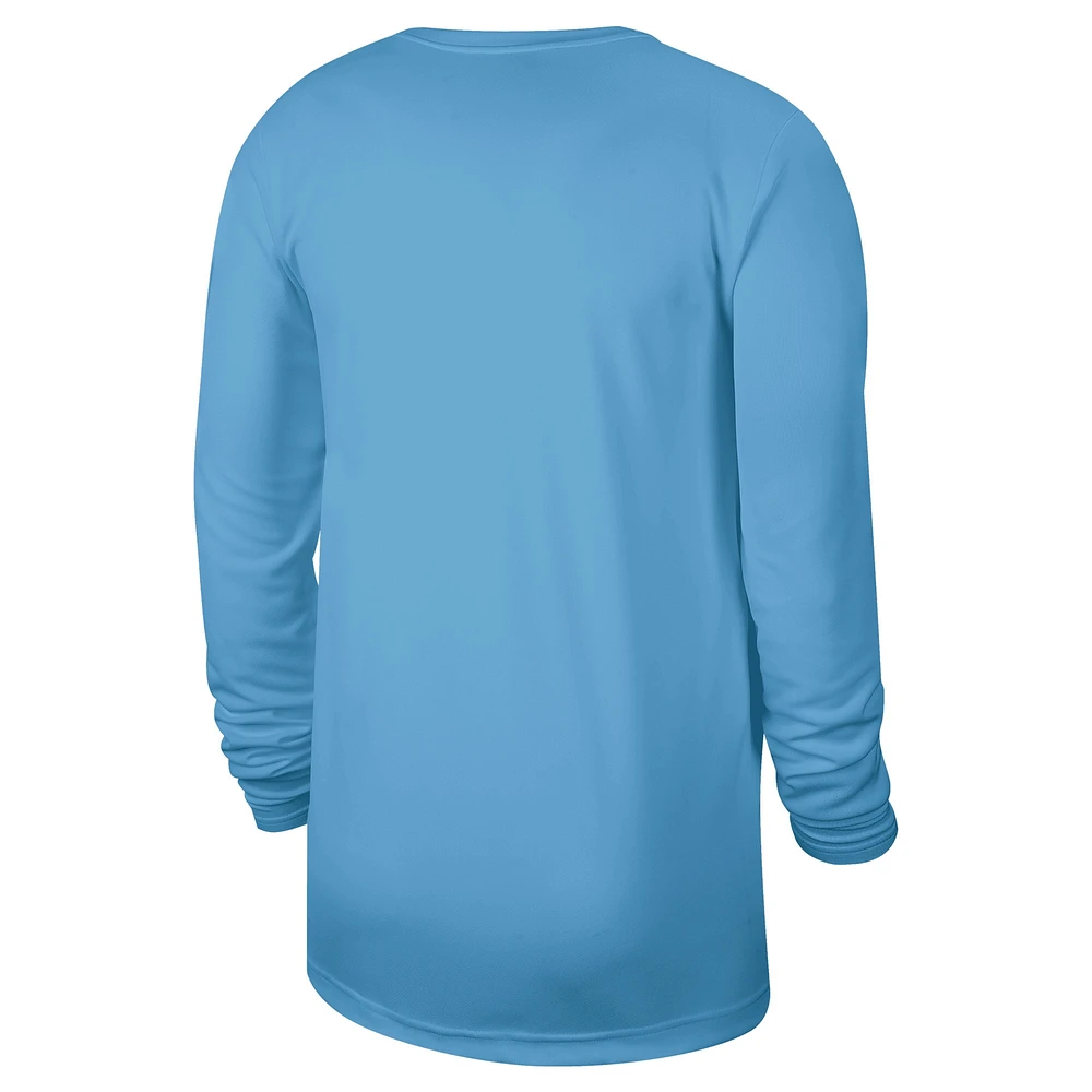 Men's Nike Light Blue Memphis Grizzlies 2024/25 Legend On-Court Practice Long Sleeve T-Shirt