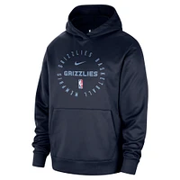Men's Nike Navy Memphis Grizzlies 2024/25 Spotlight On-Court Practice Performance Pullover Hoodie