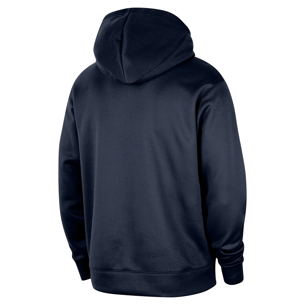 Men's Nike Navy Memphis Grizzlies 2024/25 Spotlight On-Court Practice Performance Pullover Hoodie