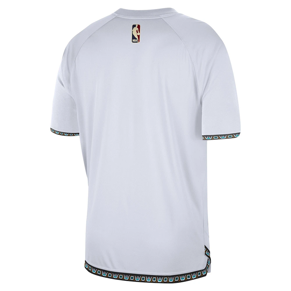 Men's Nike  White Memphis Grizzlies 2024/25 Classic Edition Pregame Shooting T-Shirt