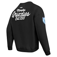 Men's Pro Standard Black Memphis Grizzlies Paint the City Drop Shoulder Sweatshirt