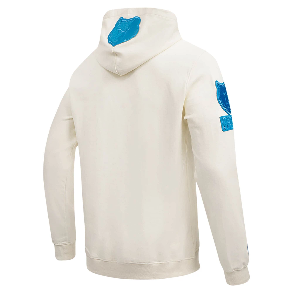 Men's Pro Standard Cream Memphis Grizzlies Triple Tonal DK Pullover Hoodie