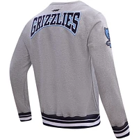Men's Pro Standard Heather Gray Memphis Grizzlies Crest Emblem Pullover Sweatshirt
