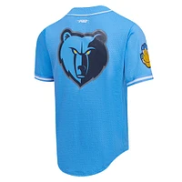 Pro Standard Ja Morant Blue Memphis Grizzlies Capsule Player Chemise boutonnée de baseball pour homme