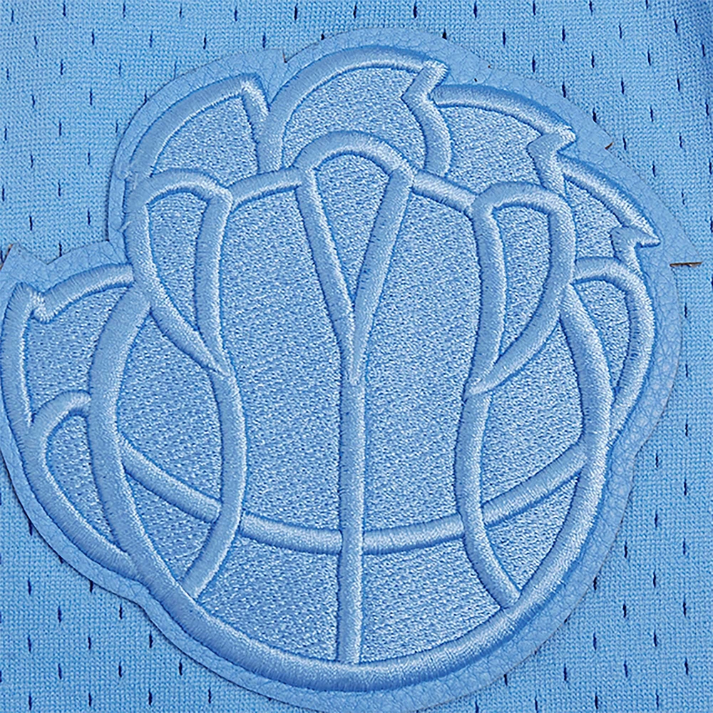 Men's Pro Standard Ja Morant Light Blue Memphis Grizzlies Triple Tonal Mesh Button-Up Top