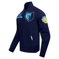 Men's Pro Standard Navy Memphis Grizzlies Area Code Twill Full-Zip Jacket