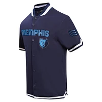 Men's Pro Standard Navy Memphis Grizzlies Classic Warm-Up Full-Snap Jacket