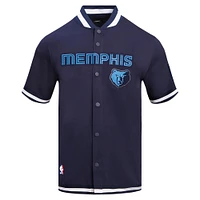 Men's Pro Standard Navy Memphis Grizzlies Classic Warm-Up Full-Snap Jacket