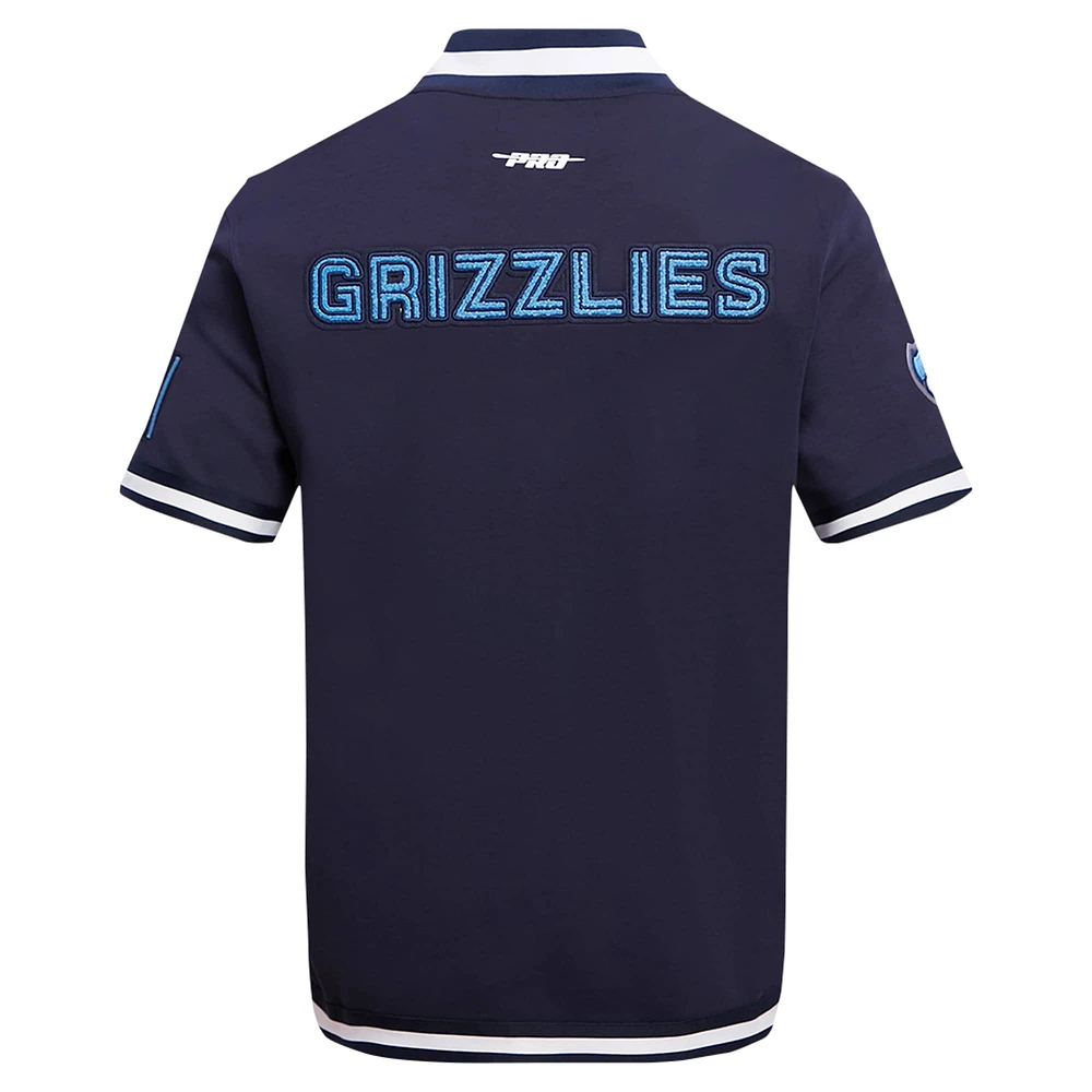 Men's Pro Standard Navy Memphis Grizzlies Classic Warm-Up Full-Snap Jacket