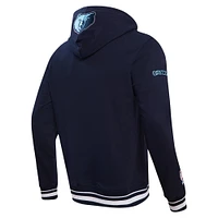 Men's Pro Standard Navy Memphis Grizzlies Script Tail Pullover Hoodie