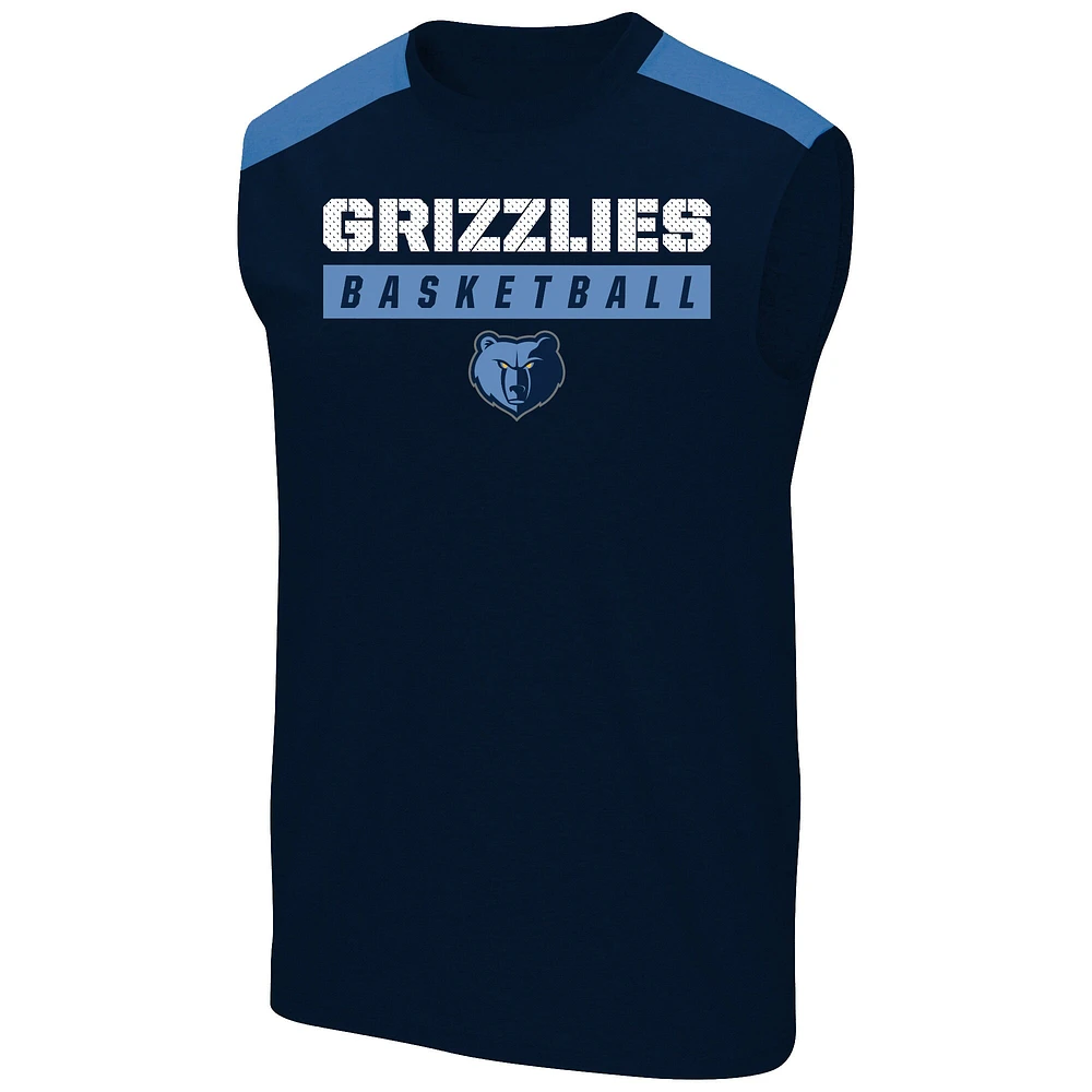 Men's Profile Ja Morant Navy Memphis Grizzlies Big & Tall Player Muscle Tank