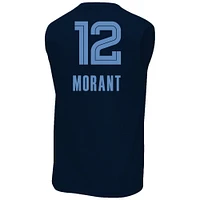 Men's Profile Ja Morant Navy Memphis Grizzlies Big & Tall Player Muscle Tank