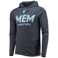 Men's Sportiqe Heathered Navy Memphis Grizzlies Practice Shoot Around Rowan Tri-Blend Pullover Hoodie