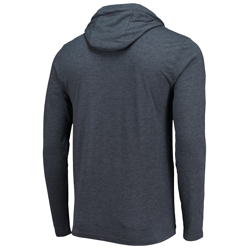 Men's Sportiqe Heathered Navy Memphis Grizzlies Practice Shoot Around Rowan Tri-Blend Pullover Hoodie