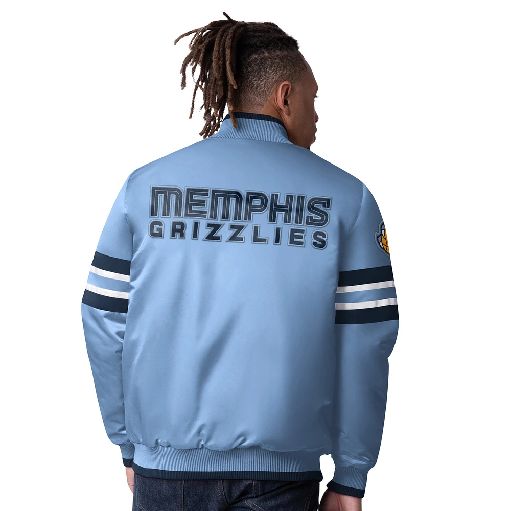 Veste universitaire à boutons-pression Starter Scout I bleu clair Memphis Grizzlies pour homme