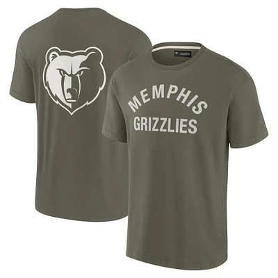 T-shirt unisexe Fanatics Olive Memphis Grizzlies Elements super doux à manches courtes