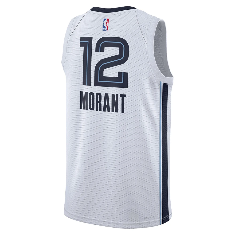 Unisex Nike Ja Morant White Memphis Grizzlies Swingman Jersey - Association Edition