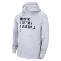 Unisex Nike White Memphis Grizzlies 2023/24 Performance Spotlight On-Court Practice Pullover Hoodie